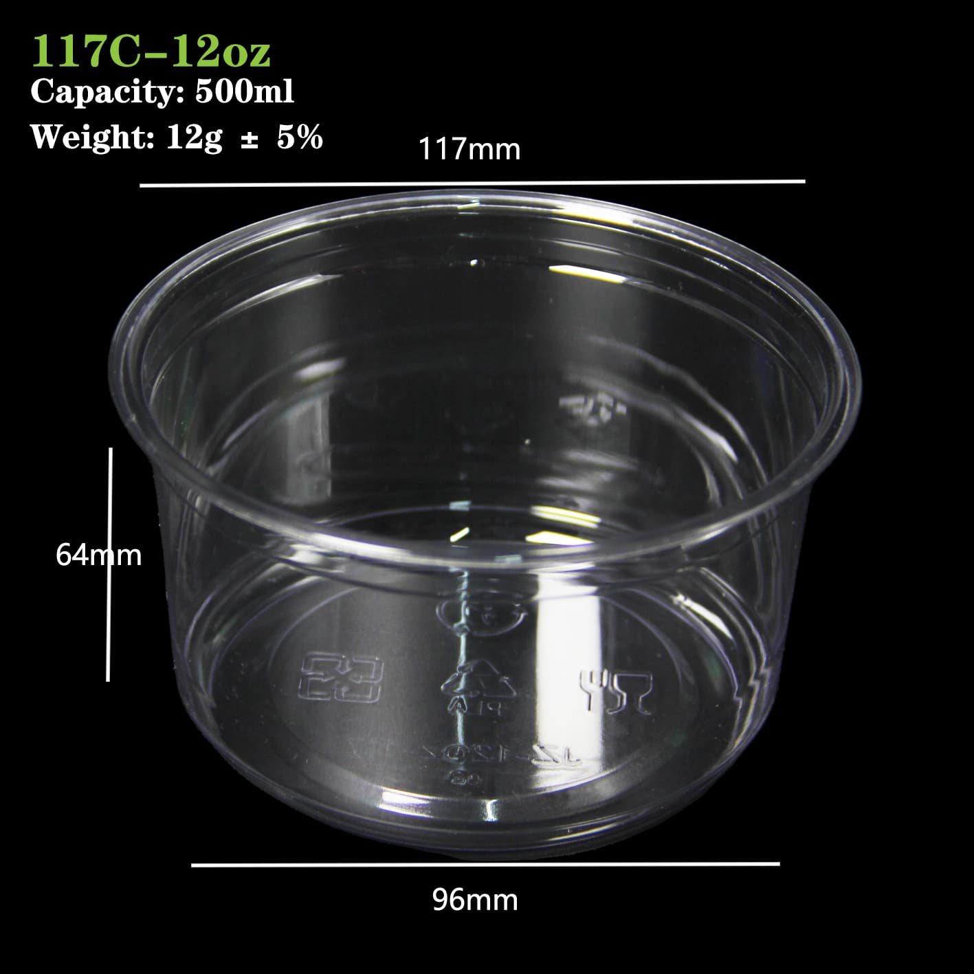 117C-12oz PLA Cup: Sustainable and Customizable Beverage Packaging Solution